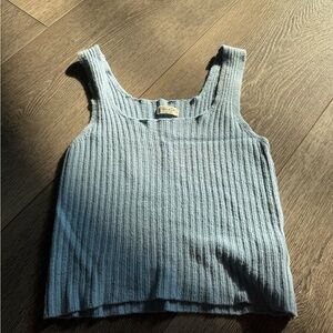 Baby Blue Brandy Melville Ribbed Knit Tank Top